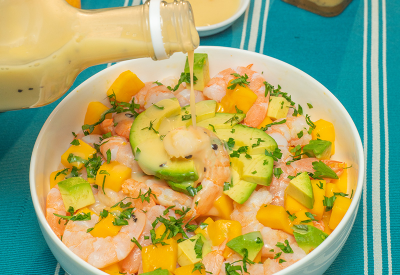 Ceviche de Camarón, Mango y Aguacate